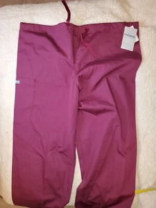 Fundamentals Drawstring Scrub Pant, Men's Size XL, Color Wine New With Tags - Picture 1 of 7