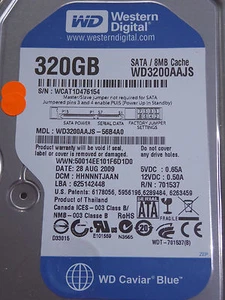 Western Digital WD3200AAJS-56B4A0 DCM: HHNNNTJAAN / 28AUG2009 - 320GB disque dur - Bild 1 von 1