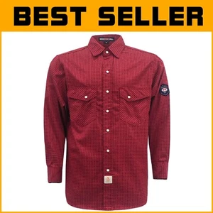 Men’s 6.5oz Cotton FR Shirt - Durable Snap Closure for Welding & Industrial Use - Picture 1 of 9
