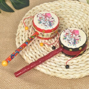 1pc Chinese Traditional Rattle Drums Classic Toys Noise Maker Baby Toys - Picture 1 of 3
