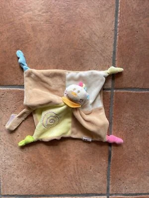 O/ Doudou Plat Bellodoux Ours Singe Beige Jaune Rose Bleu Attache Tétine Spirale - Photo 1/2
