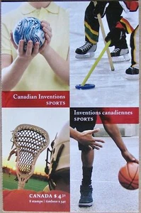 BOOKLET BK409, CANADIAN INVENTIONS: SPORTS, BASKETBATT ETC. 2338a to d PANE OF 8 - Picture 1 of 2