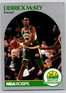 Tarjeta de baloncesto 1990-91 NBA Hoops #281 Derrick McKey Seattle Supersonics - Imagen 1 de 2