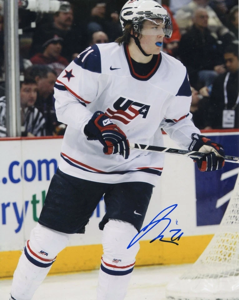 FOTO ASSINADA POR JAMES VAN RIEMSDYK 8X10 EUA HÓQUEI PHILADELPHIA FLYERS CERTIFICADO DE AUTENTICIDADE - Imagem 1 de 1