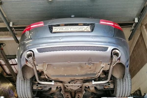 Silenciador trasero Audi A6 (C6) 3.0 TDi borrar tubos - 4" puntas biseladas corte barra - Imagen 1 de 5
