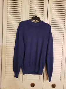 Vintage Fieldmaster Knit Sweater Blue Size Large Cotton USA Made NWT! - Picture 1 of 6