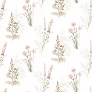 AF37715 - Abby Rose 4 Flora Blumen Pink Khaki Grau Galerie Tapete - Bild 1 von 2