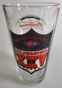 Bob Baumhower's Restaurant 25 anni vetro pinta birra Budweiser ali Alabama 2006 - Foto 1 di 3
