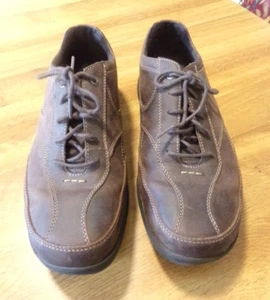 11.5 Mens - Clarks Brand - Brown Leather Oxford Walking Shoes - Ortholite Insole - Picture 1 of 10
