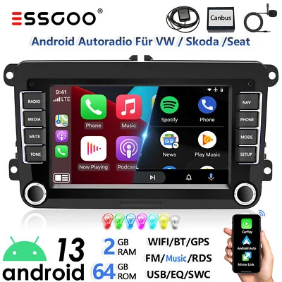 CarPlay Autoradio Android GPS Navi 64GB Für VW GOLF 5 6 Passat Touran Tiguan EOS - Bild 1 von 4