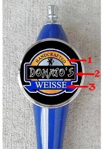 Custom Personalized Beer Tap Handle knob tapper Kegerator Man Cave Lions - Picture 1 of 1