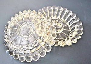Vintage 2 Clear Depression Glass Round Candle Stick Holders 4 1/4" each - Picture 1 of 3