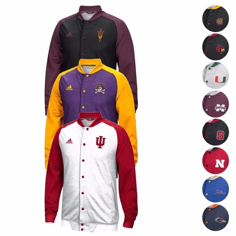 NCAA Adidas Modern Varsity Full Button Down Anthem Jacket Collection Men's Cover