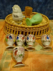lot=collector 8piéces coquetiers divers ,porcelaine asiatique ,pate de verre etc - Picture 1 of 24