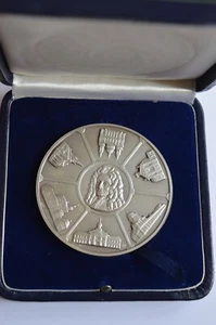 Medallón/moneda de plata Sir Christopher Wren 5 oz 65 mm - Imagen 1 de 3