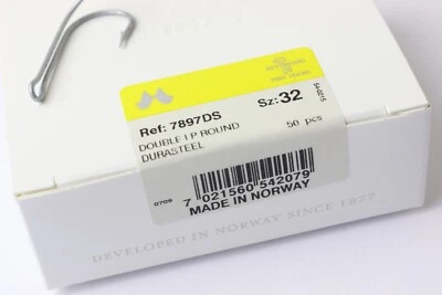 Amo doppio MUSTAD 10 pezzi SPINNING TRAINA COSTIERA - Ref 7897DS -Size 32- FR749