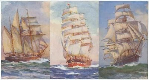 6 POSTCARDS, SAILING THE SEVEN SEAS - Shipping Postcard Tuck - Picture 1 of 2