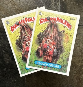 1987 SERIES 9 TOPPS GPK GARBAGE PAIL KIDS 378b RAGGED AGGIE