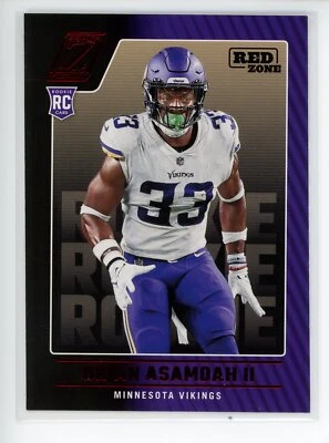 2022 Zenith Red Zone #171 Brian Asamoah II RC Vikings - Image 1 of 2