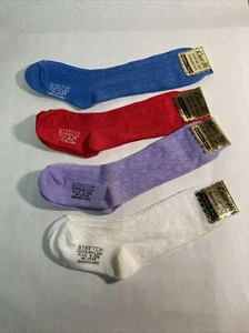 Knee High Stay Up Top Fashion Knit Seamless Smart Fits 5 – 6 1/2 Irregular Socks - Picture 1 of 7