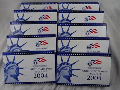 (10) 2004-S US Mint Proof Sets 11 Coins OGP Original Government Packaging COA - Image 1 of 4