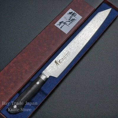 Cuchillo Sakai Takayuki Sin Núcleo Damasco Kengata Yanagiba Sujihiki 260 mm Japón Foto 1 de 4