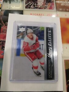 Lucas Raymond 2021-22 Upper Deck Young Guns Clear Cut RC Red Wings NHL