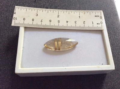 QUARZO ROUTILATO CABOCHON  BRASILIANO  NATURALE CARATI 26,05 - Imagen 1 de 3