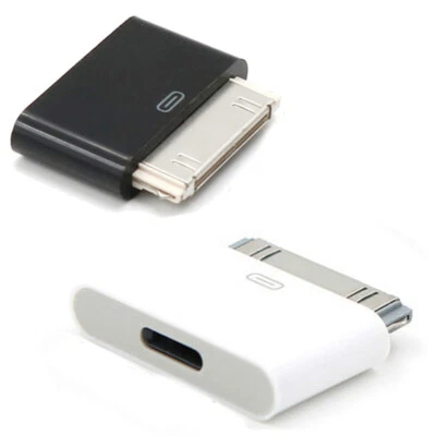30Pin Female to 8 Pin Converter Adapter For Apple iPhone4 5 6 6s 7 iPad Charger - Image 1 of 4