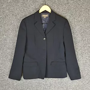 Country Road Womens Blazer Jacket Size 12 Navy 100% Wool Career Corporate Work - Picture 1 of 11