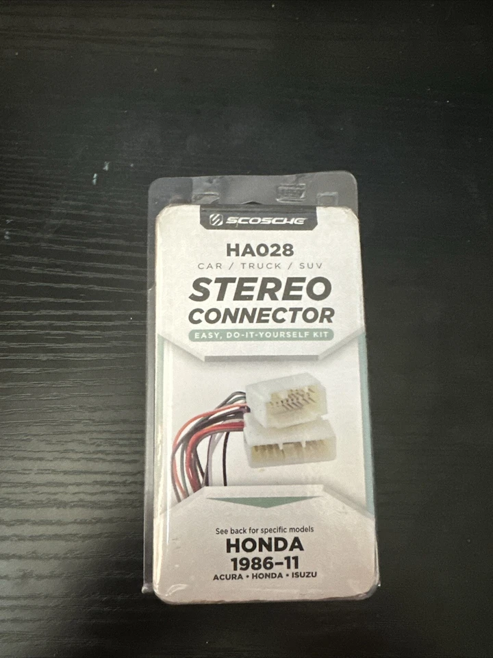 Scosche HA028 Car Stereo Connector - Honda Acura Isuzu - 1986-2011  Wire Harness - Image 1 of 2