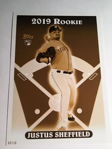2019 Topps Archives 1993 Rookies 5x7 Justus Sheffield Mariners RC 326 02/10 - Picture 1 of 1