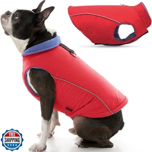 Gooby - Sports Vest, Fleece Lined Small Dog Cold Weather Jacket Coat Sweater  - Picture 1 of 5