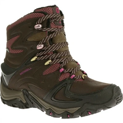 全新带标签 Merrell Polarand 8 女式系带靴 Thinsulate 400 克 US 11 雪地鞋 — 第 1/4 张图片