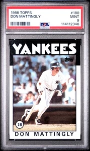 1986 TOPPS #180 DON MATTINGLY PSA 9 - Picture 1 of 2