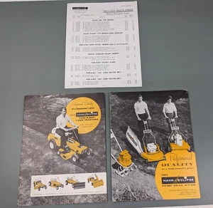 Hahn Eclipse Lawn Tractor + Mower Brochure/Ads, 1964 POW-R-BOY POW-R-PRO - Picture 1 of 6
