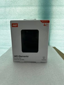 WD 4 TB Elements Portable External Hard Drive - USB 3.0, Black. - Picture 1 of 2