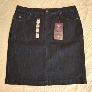 Gloria Vanderbilt Größe 14 Amanda klassische Passform Stretch Jeans Denim Rock 5 Taschen - Bild 1 von 10