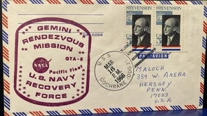 US SPACE COVER :GEMINI 8 TASK FORCE SHIP USS COCHRANE 16 MARCH 1966 - Picture 1 of 4