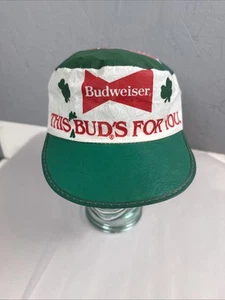 Vintage 80er Budweiser Bier This Bud’s For You St. Patricks Day Malerhut - Bild 1 von 9