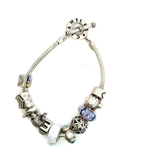 Echt Sterlingsilber Chamilia 7,5 Zoll Armband mit 11 Charms - Bild 1 von 3