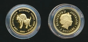 Australia: 2003 $5 1/20oz 9999 Gold Kangaroo Nugget Proof, Scarce! - Picture 1 of 1