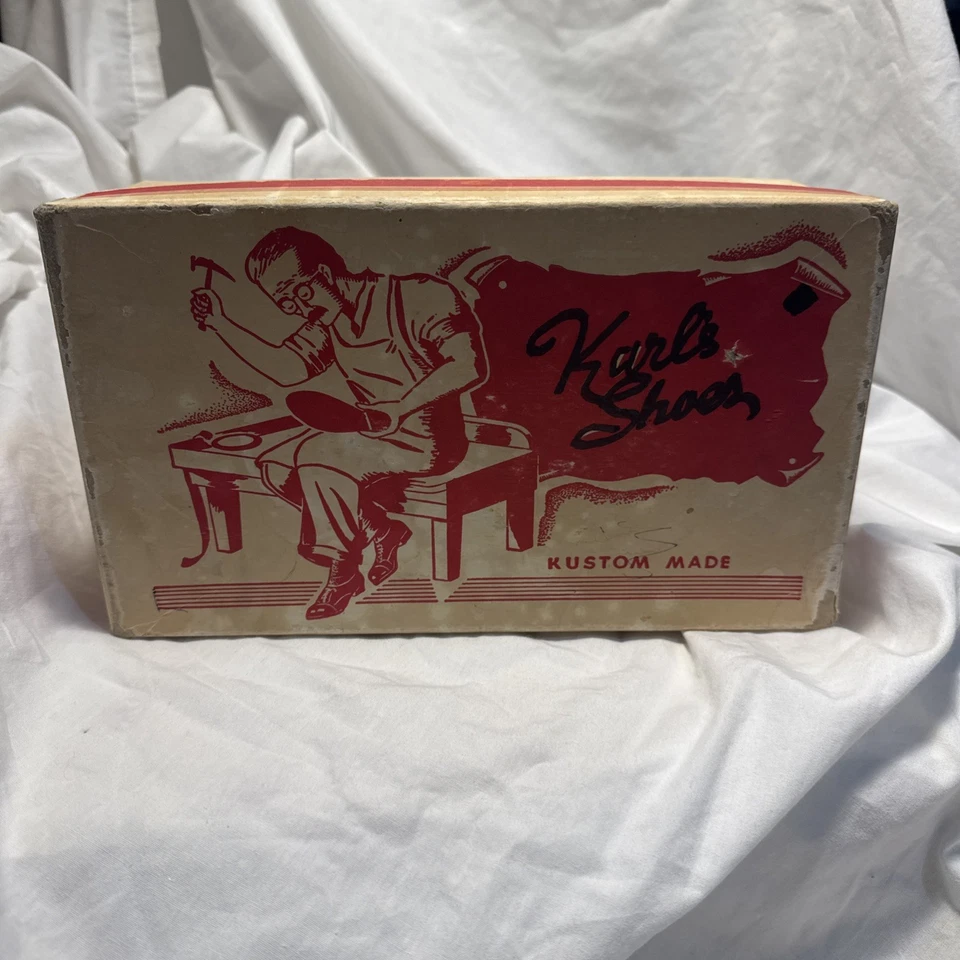 1953 Karl’s Shoes FEITO SOB MEDIDA Denver, Colorado Vintage - Imagem 1 de 4