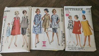 Lot of 3 Vintage Maternity Sewing Patterns Simplicity McCall's Butterick - Image 1 of 4