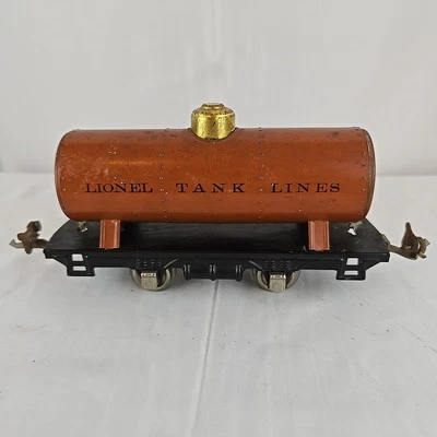 LIONEL PREWAR O-GAUGE Tank Lines 804 Tanker Car 1930'S Original Paint Orange - Image 1 of 4