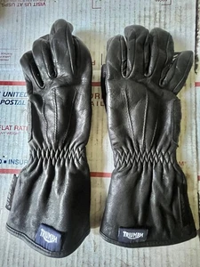 Triumph Motorcycle Leather Gloves Lady M Black - Bild 1 von 3