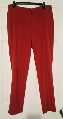 Pantalones de vestir Nine West para mujer rojos pantalones talla 8 talla A 12 Foto 1 de 4