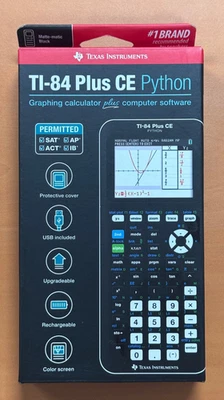 TEXAS INSTRUMENTS TI-84 PLUS CE PYTHON CALCULATOR **NEW** 84CEPY/PFC/1L1/C1 - Image 1 of 2