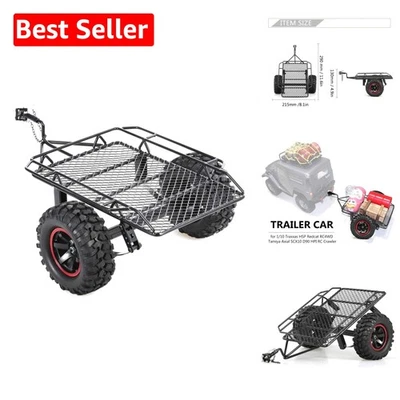 Stylish Metal Car Hopper Trailer for 1/10 RC Cars - Perfect for Young Builders - Image 1 of 4