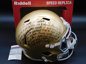 Rudy Ruettiger Signed Full Size Notre Dame Fighting Irish Helmet Speech JSA COA - Picture 1 of 2